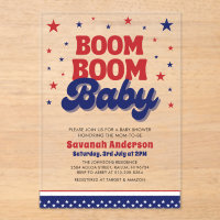 Boom Boom Baby 4th July Patriotic Baby Shower