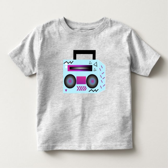 Boom Box 90s 80s Music Hip Hop Toddler Bodysuit (Front)