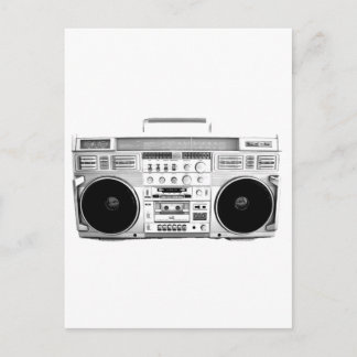 Boom Box Ghetto Blaster 80s 70s Cassette player Postcard