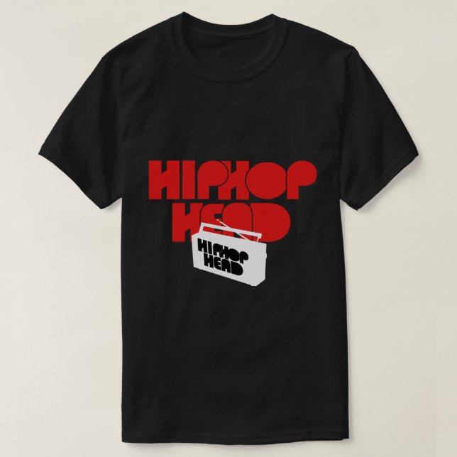 Boom Box Hiphop Head T-Shirt (Design Front)