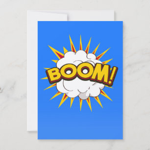 Boom! Cartoon Explosion Invitation
