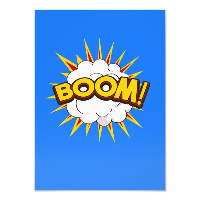 Boom! Cartoon Explosion Photo Print (Front)