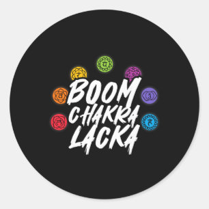 Boom Chakra Lacka Yoga Meditation Reiki Spiritual Classic Round Sticker