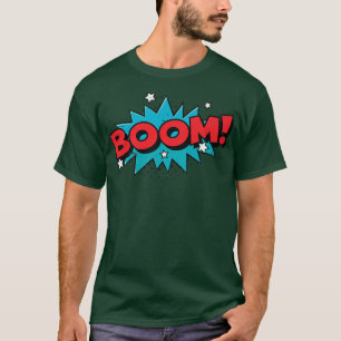 BOOM Comic Book Cartoon Funny Pop Art Design Vin T-Shirt