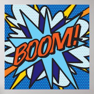 BOOM Comic Book Pop Art Modern Fun Retro Poster
