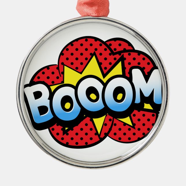 Boom dynamite metal tree decoration (Front)