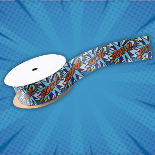 BOOM Fun Retro Comic Book Pop Art Satin Ribbon