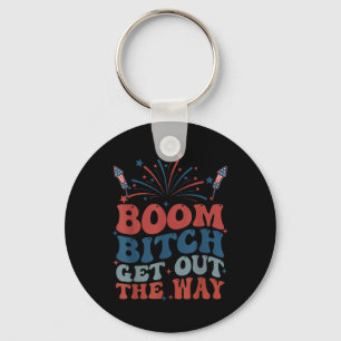 Boom Get Out The Way Usa 4th Of July Fireworks Key Ring