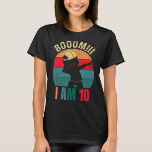 Boom I Am 10 Years Old Dabbing Boys Kids 10th Birt T-Shirt