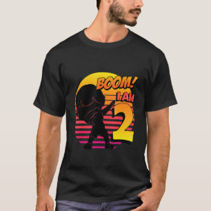 Boom I'm 2 Birthday Boy 2nd Birthday Party T-Shirt