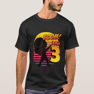 Boom I'm 3 Birthday Boy 3rd Birthday Party T-Shirt