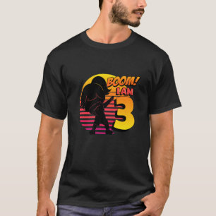 Boom I'm 3 Girl Birthday 3rd Birthday Party T-Shirt