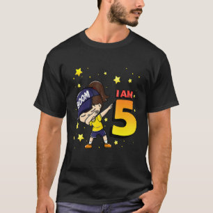 Boom I'm 5 Girl Birthday 5th Birthday Party T-Shirt