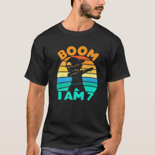 Boom I'm 7 Years Old 7Th Birthday Party Dabbing Fo T-Shirt