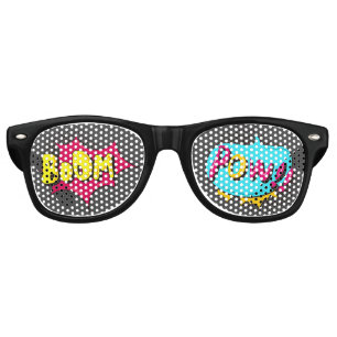 Boom Pow Comic Action Sounds Retro Sunglasses