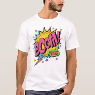 BOOM POW Comic Sweatshirt – Retro Pop Art Explosio T-Shirt