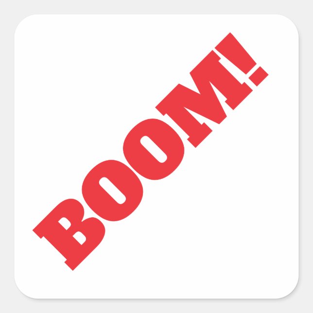 BOOM Professional elegant modern minimalist plain Square Sticker (Front)