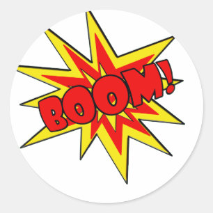 Boom! SFX Cartoon Classic Round Sticker