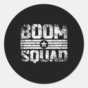 Boom Squad 4th Of July And New Year's Eve Firework Classic Round Sticker