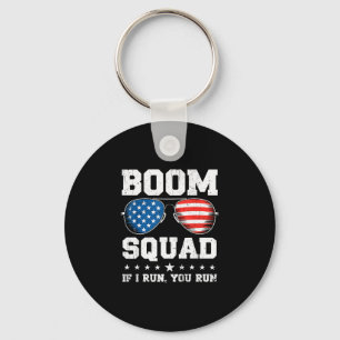 Boom squad fireworks director funny 4th of july key ring