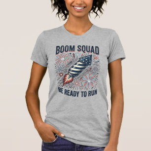 Boom Squad Patriotic Fireworks Vintage Shirt Desig