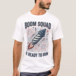 Boom Squad Patriotic Fireworks Vintage Shirt Desig