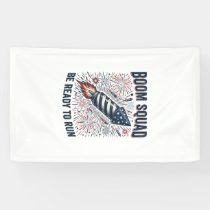 Boom Squad Patriotic Fireworks Vintage Shirt Desig Banner