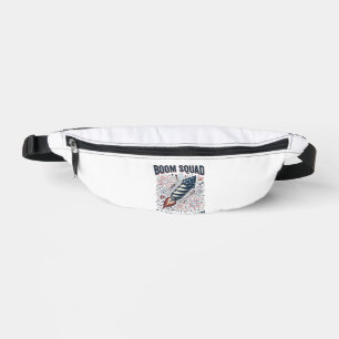 Boom Squad Patriotic Fireworks Vintage Shirt Desig Bum Bags