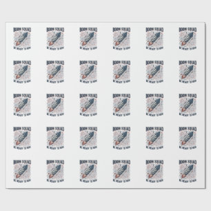 Boom Squad Patriotic Fireworks Vintage Shirt Desig Wrapping Paper