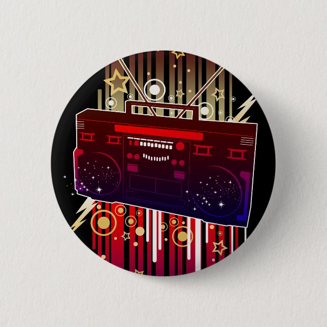 Boombox Blast 6 Cm Round Badge (Front)