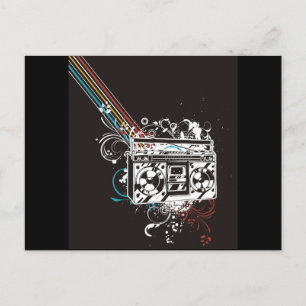Boombox Boom Box Ghetto Blaster Jambox Postcard