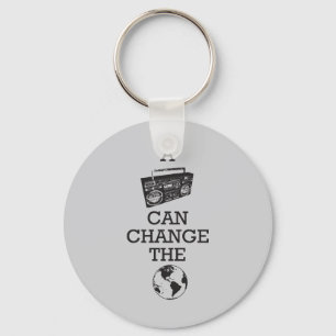 Boombox Can Change the World Key Ring