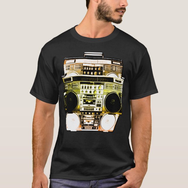 Boombox Colour Fade ( Gold ) T-Shirt (Front)