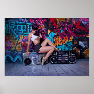 Boombox Girl Poster
