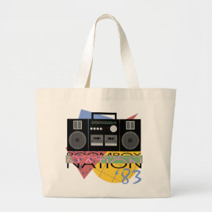 Boombox Nation 83 Large Tote Bag