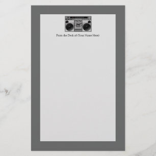 Boombox Radio Graphic Stationery