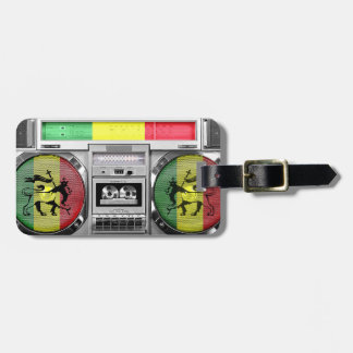 boombox reggae luggage tag