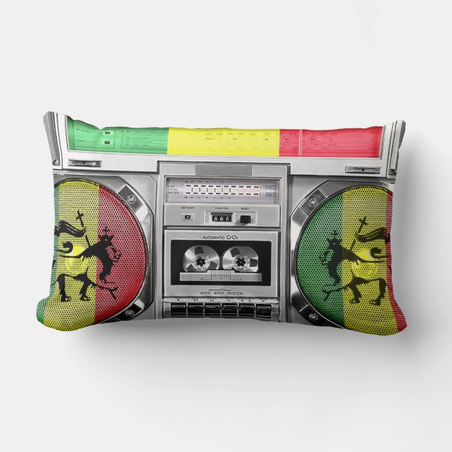 boombox reggae lumbar cushion (Front)