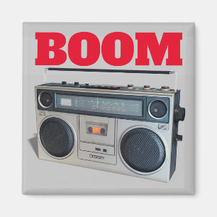 BoomBox Retro Stereo Fun Magnet