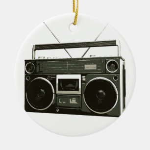Boombox Stereo Radio Ceramic Tree Decoration