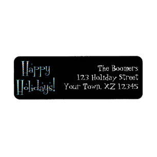 Boomerang Happy Holidays! Return Address Label