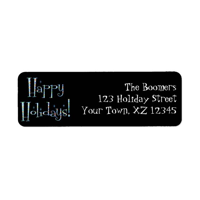 Boomerang Happy Holidays! Return Address Label (Front)