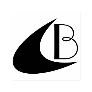 Boomerang & Initial Self-inking Stamp