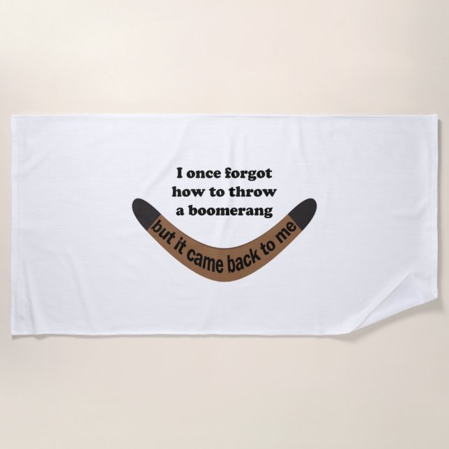 Boomerang Joke Beach Towel (Front)