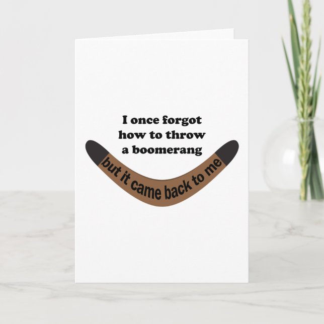 Boomerang Joke Card (Front)