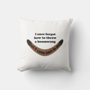 Boomerang Joke Cushion