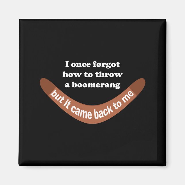 Boomerang Joke Magnet (Front)