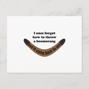 Boomerang Joke Postcard