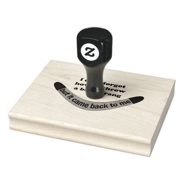 Boomerang Joke Rubber Stamp (Stamp)