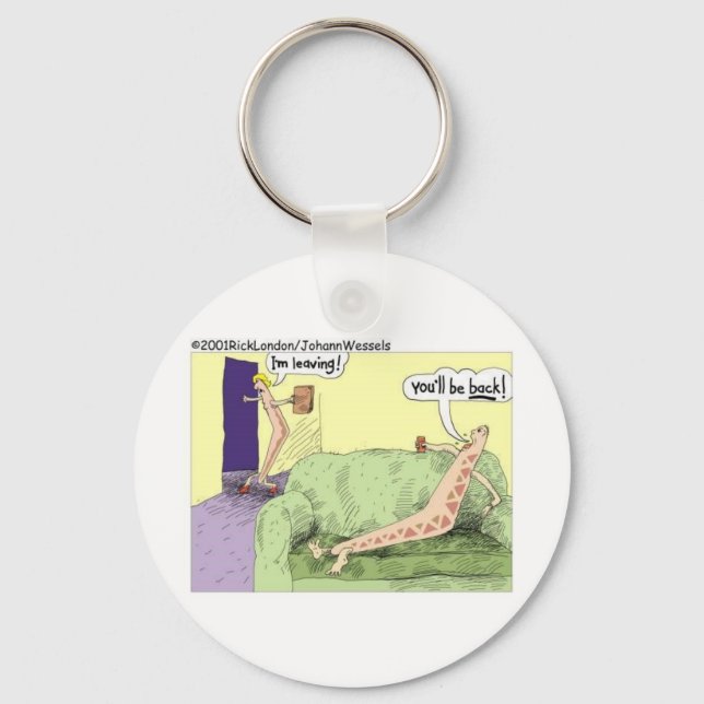 Boomerang Relagionships Funny Cartoon Gifts & Tees Key Ring (Front)